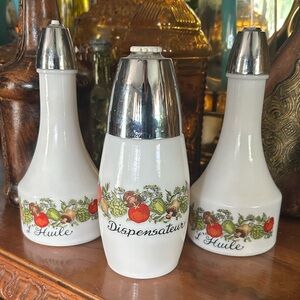 Vintage 70s Gemco Spice of Life Oil Cruets and Dispenser